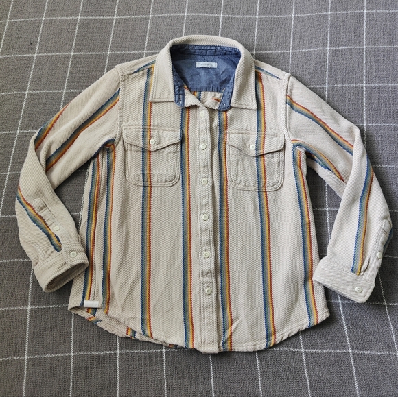 Striped Button-Up Women's Top - Picture 2 of 8